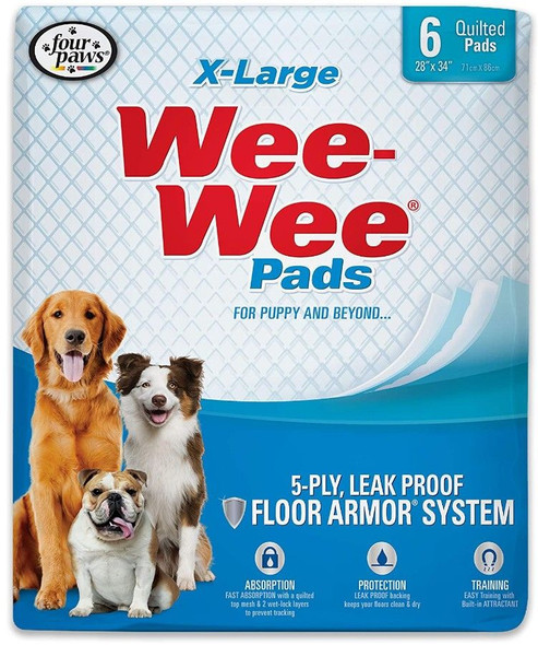 Four Paws X-Large Wee Wee Pads 28 x 34 6 count