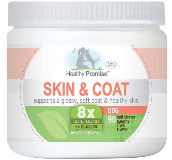 Four Paws Healthy Promise Skin and Coat Supplements for Dogs 90 count