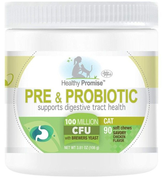 Four Paws Healthy Promise Pre and Probiotic Supplement for Cats 90 count