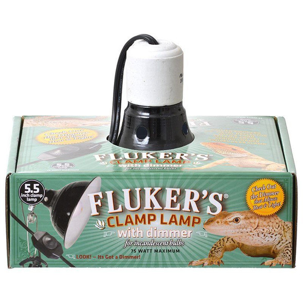 Flukers Clamp Lamp with Dimmer 75 Watt (5.5 Diameter)