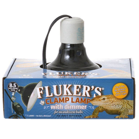Flukers Clamp Lamp with Dimmer 150 Watt (8.5 Diameter)