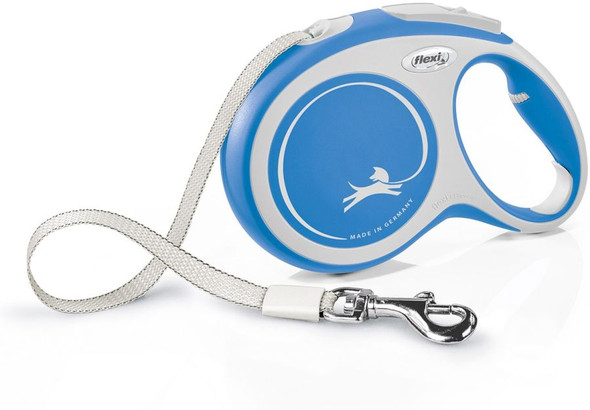 Flexi New Comfort Retractable Tape Leash - Blue Large - 26' Tape (Pets up to 110 lbs)