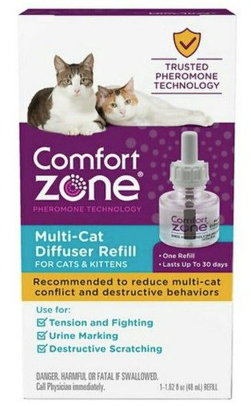 Comfort Zone Multi-Cat Diffuser Refills For Cats and Kittens 1 count