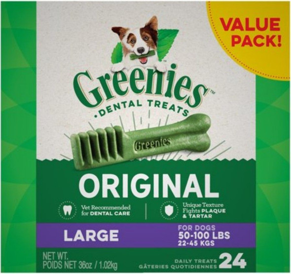 Greenies Large Dental Dog Treats 24 count