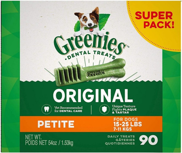 Greenies Petite Dental Dog Treats 90 count