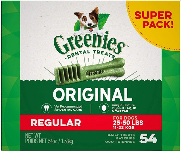 Greenies Regular Dental Dog Treats 54 count