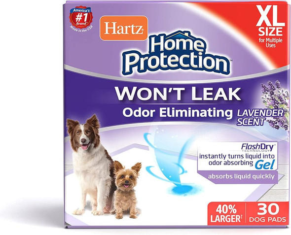 Hartz Home Protection Lavender Scent Odor Eliminating Dog Pads - X-Large 30 count