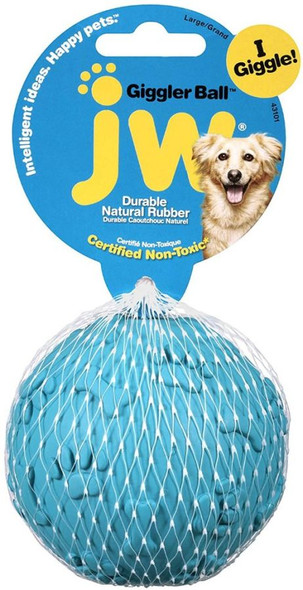JW Pet Giggler Laughing Ball Dog Toy Big Giggler Ball (3.25 Diameter)