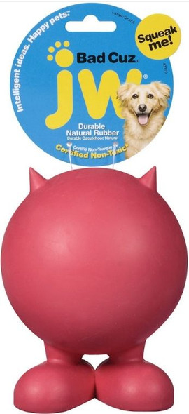 JW Pet Bad Cuz Rubber Squeaker Dog Toy Large - 5 Tall