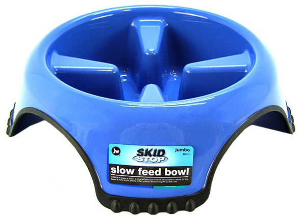 JW Pet Skid Stop Slow Feed Bowl Jumbo - 13 Wide x 3.75 High (10 cups)
