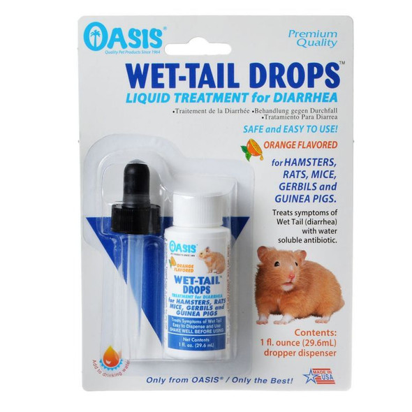 Oasis Small Animal Wet Tail Drops - Diarrhea Treatment 1 oz