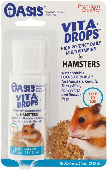 Oasis Vita-Drops High Potency Hamster Daily Multivitamins 2 oz.