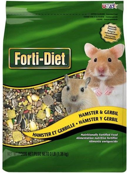 Kaytee Hamster And Gerbil Food Fortified With Vitamins And Minerals For A Daily Diet  3 lbs