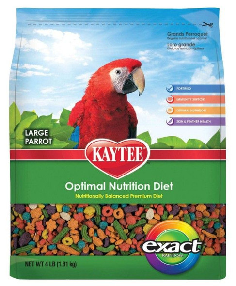 Kaytee Exact Rainbow Chunky Parrot Food 4 lbs