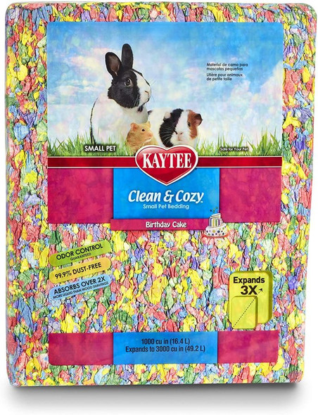 Kaytee Clean and Cozy Small Pet Bedding Birthday Cake 49.2 liters