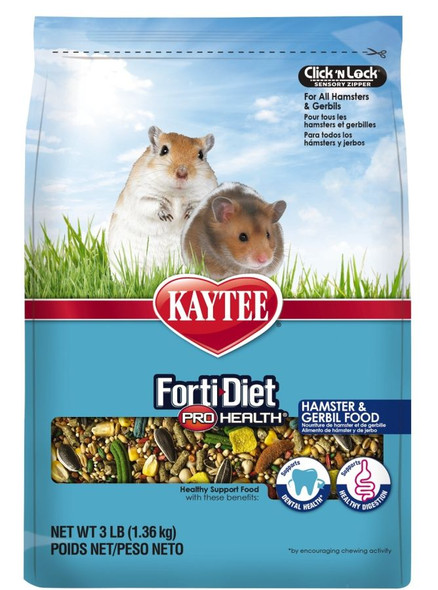 Kaytee Forti-Diet Pro Health Hamster & Gerbil Food 3 lbs