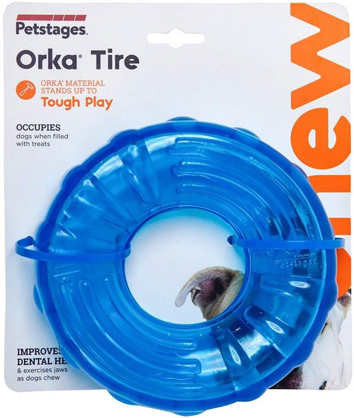 Petstages Orka Tire Treat Dispensing Chew Toy for Dogs 1 count