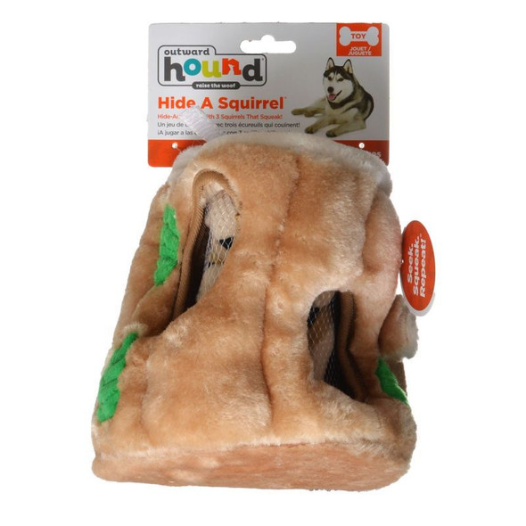 Plush Puppies Plush Hide-A-Squirrel Dog Toy Large - 6.5 Diameter