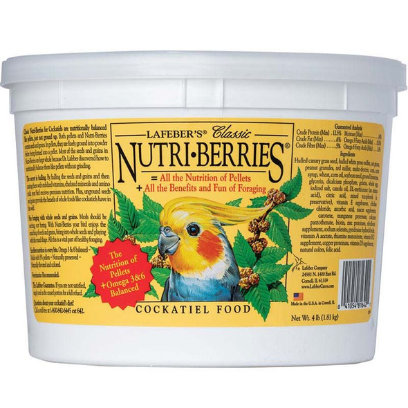 Lafeber Classic Nutri-Berries Cockatiel Food 4 lbs