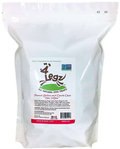 4Legz Ode 2 Odie Peanut Butter and Carob Chips for Dogs 4 lbs