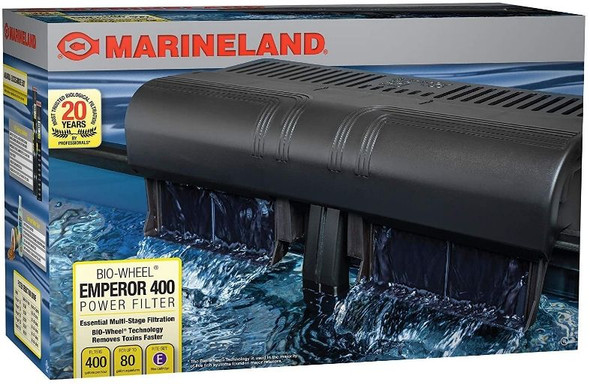 Marineland Emperor Bio Wheel Power Filter Pro Series Emperor 400 Power Filter - 400 GPH (Up to 80 Gallons)