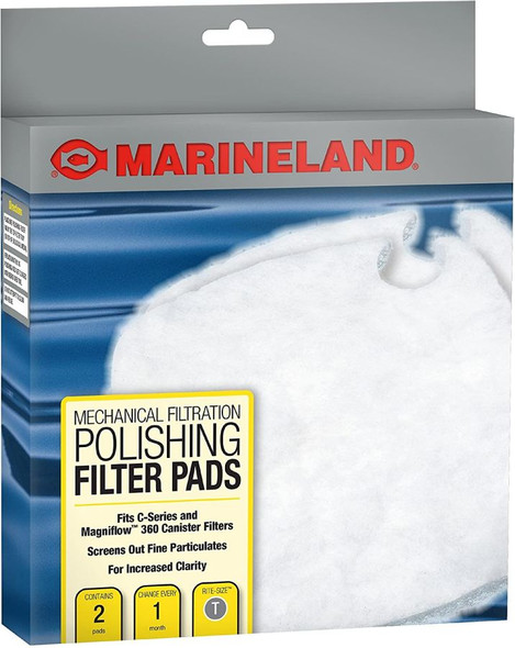 Marineland Polishing Filter Pads for C-Series Canister Filters Fits C360 (2 Pack)