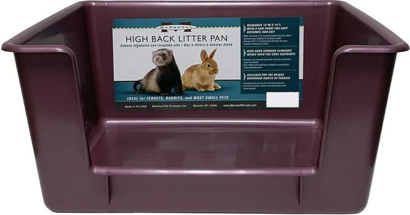 Marshall Ferret High Back Litter Pan Assorted Colors 1 count