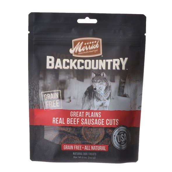 Merrick Backcountry Great Plains Real Beef Sausage Cuts 5 oz