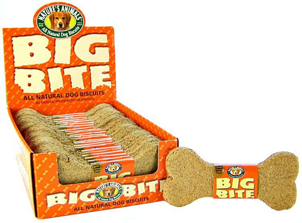 Natures Animals Big Bite Dog Treat - Peanut Butter Flavor 24 Pack