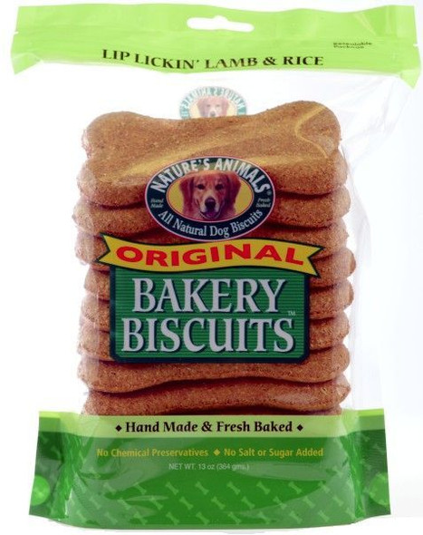 Natures Animals Orihinal Bakery Buscuits Lip Lickin Lamb and Rice 13 oz