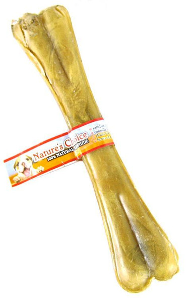 Loving Pets Nature's Choice 100% Natural Rawhide Pressed Bones 12 Long (1 Bone)