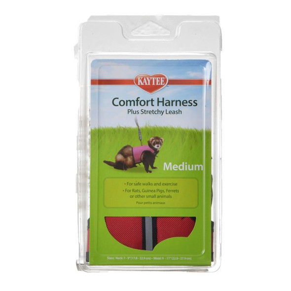 Kaytee Comfort Harness with Safety Leash Medium (7-9 Neck & 9-11 Waist)