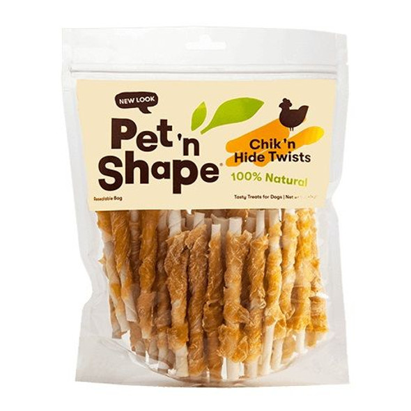 Pet 'n Shape 100% Natural Chicken Hide Twists Regular - 50 Pack - (5 Chews)