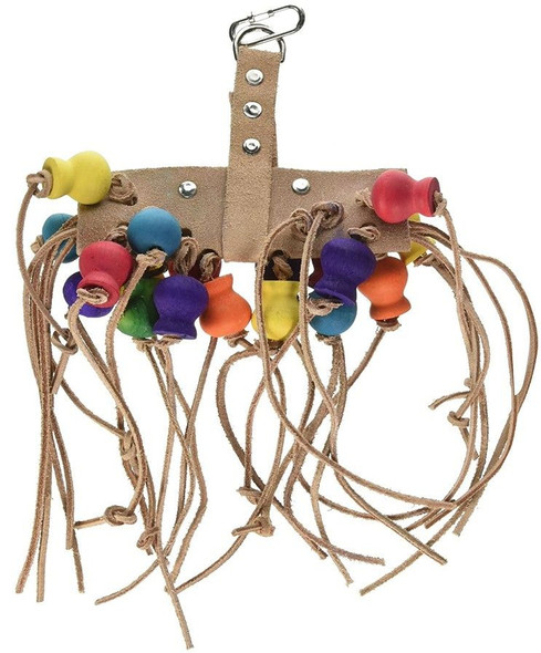 Penn Plax Bird Life Leather-Kabob Parrot Toy 12 Long - (Small Parrots & Medium Birds)