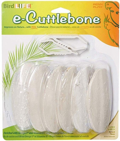 Penn Plax Bird Life E2 Natural Flavor Cuttlebone  6 count