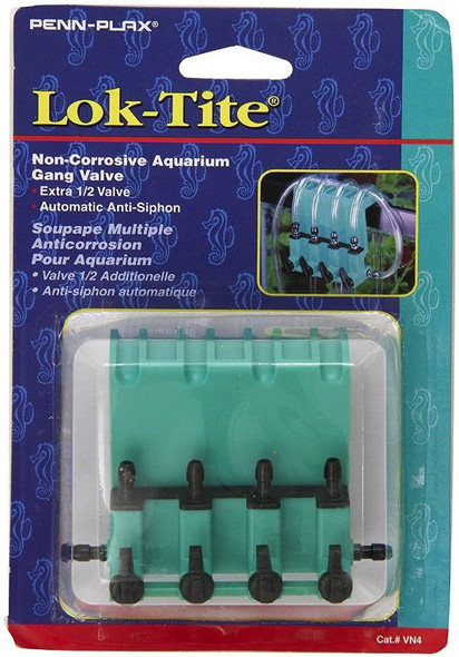 Penn Plax Lok-Tite Plastic Valve with Hanger 4 Gang Valve 1 count