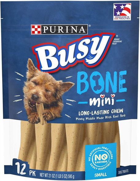 Purina Busy Bone Real Meat Dog Treats Mini 21 oz