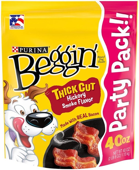 Purina Beggin' Strips Thick Cut Hickory Smoke Flavor 40 oz