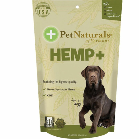 Pet Naturals Hemp Plus Overall Health Supplement for Dogs 60 count