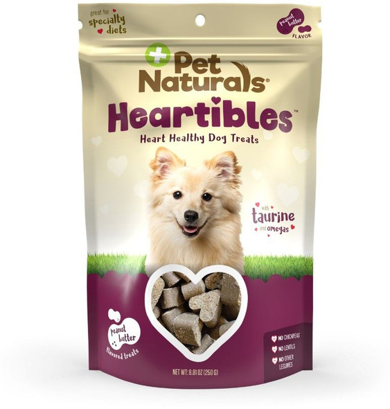 Pet Naturals Heartibles Dog Treats Peanut Butter Flavor 50 count