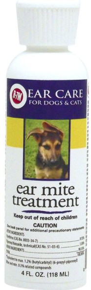 Miracle Care Ear Mite Treatment for Dogs and Cats 4 oz