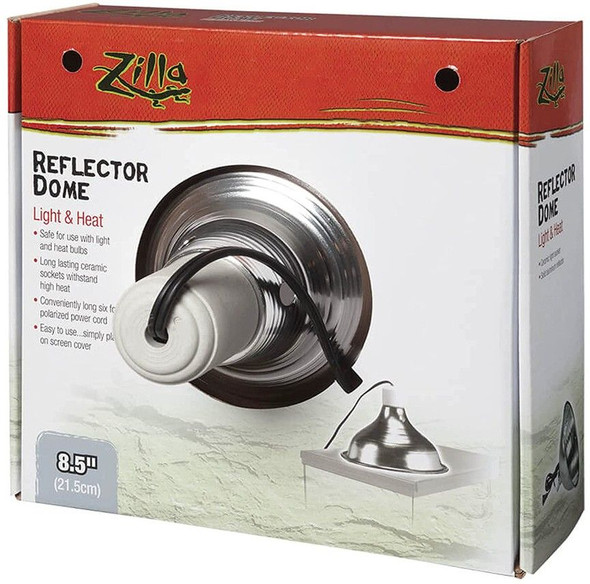 Zilla Reflector Dome with Ceramic Socket 150 Watts (8.5 Diameter)