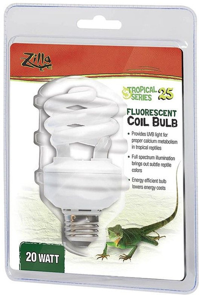 Zilla Tropical UV Coil Lamp 20 Watts