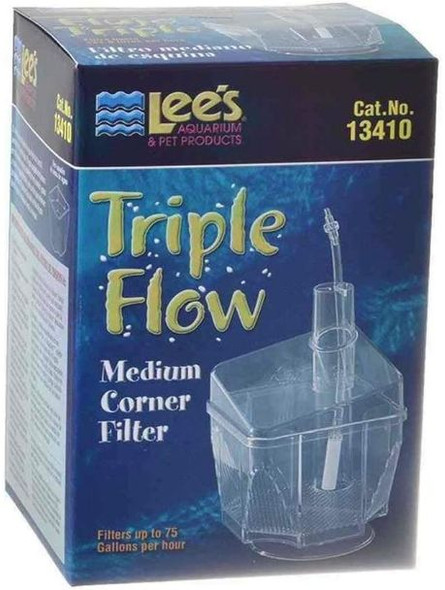 Lees Triple Flow Corner Filter Medium - 3.5L x 3.5W x 5.5H (75 GPH)