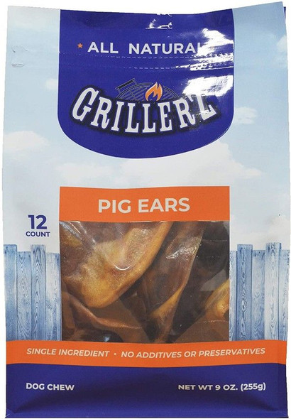 Grillerz Pig Ears Dog Treat 12 count