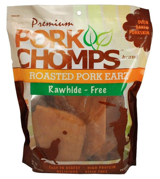 Pork Chomps Roasted Pork Skin Pig Earz 10 Pack