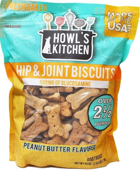 Howls Kitchen Hip & Joint Biscuits - Peanut Butter 42 oz