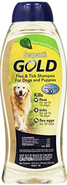 Sergeants Gold Flea and Tick Shampoo for Dogs and Puppies 18 oz