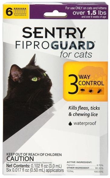 Sentry FiproGuard for Cats 6 Doses