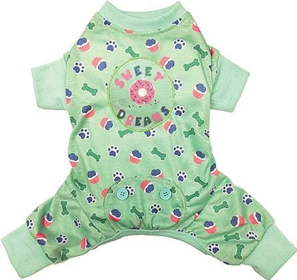 Fashion Pet Sweet Dreams Dog Pajamas Mint X-Small